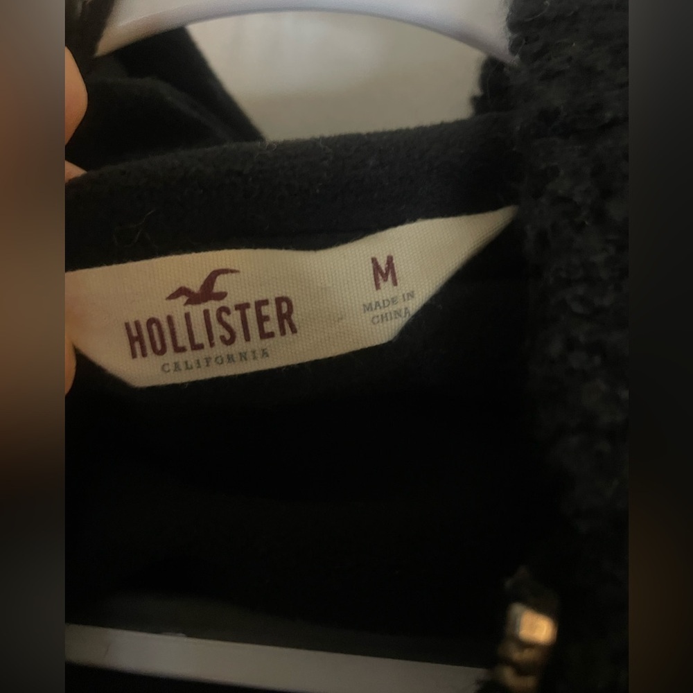 Hollister Textured Black Outerwear medium mens - Picture 4 of 8